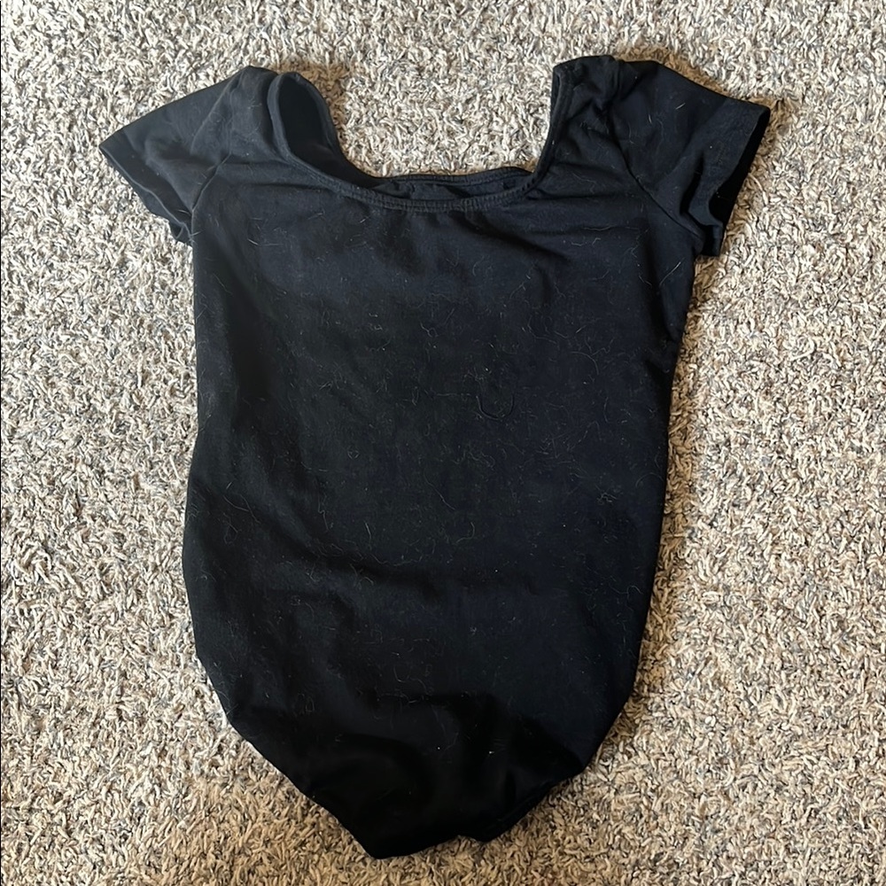 Black Short Sleeve Leotard